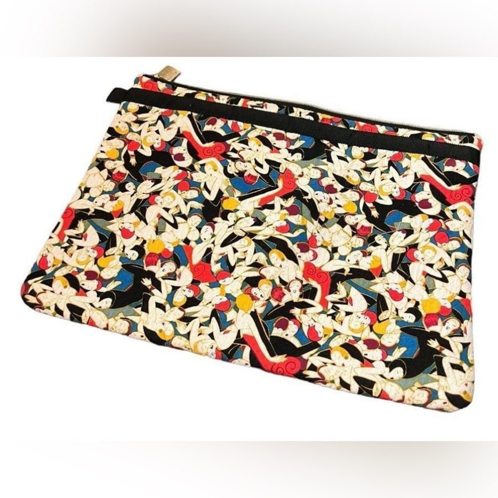 NWOT NEIMAN MARCUS CAROLINA HERRERA TARGET Large ZIPPERED TRAVEL COSMETIC BAG